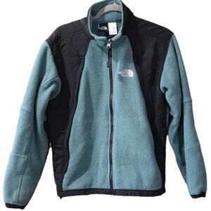 North Face Women’s Medium Teal Green Fleece Zip Jacket Outdoor Hiking Camping